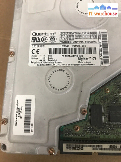 Quantum 241139-001 271127-001 5.25’ 6.5Gb Ide Hard Drive