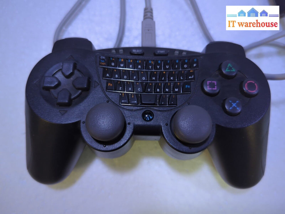 - Qwerty Ps3 Playstation 3 Wireless Controller Asd124 W/ Dongle Tested