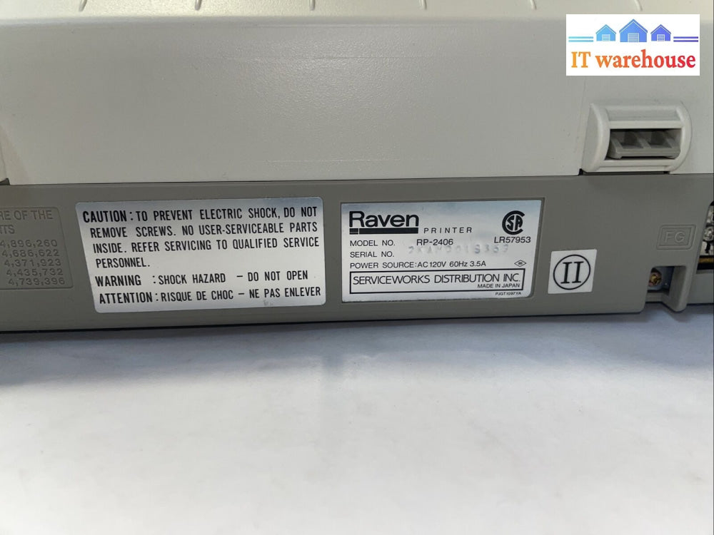 Raven 24 Pin Multi Mode Parallel Dot Matrix Printer Pr-2406 (Made In Japan)