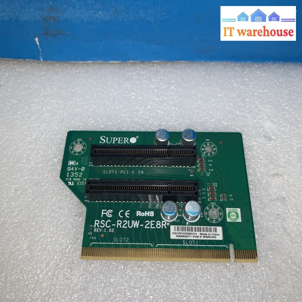 Rsc-R2Uw-2E8R Supermicro Riser Card 2Xpci Express X8 To 1Xpci