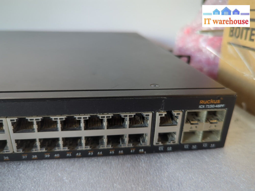 Ruckus Icx 7150-48P-4X1G 48-Port Poe + Ethernet Network Switch -