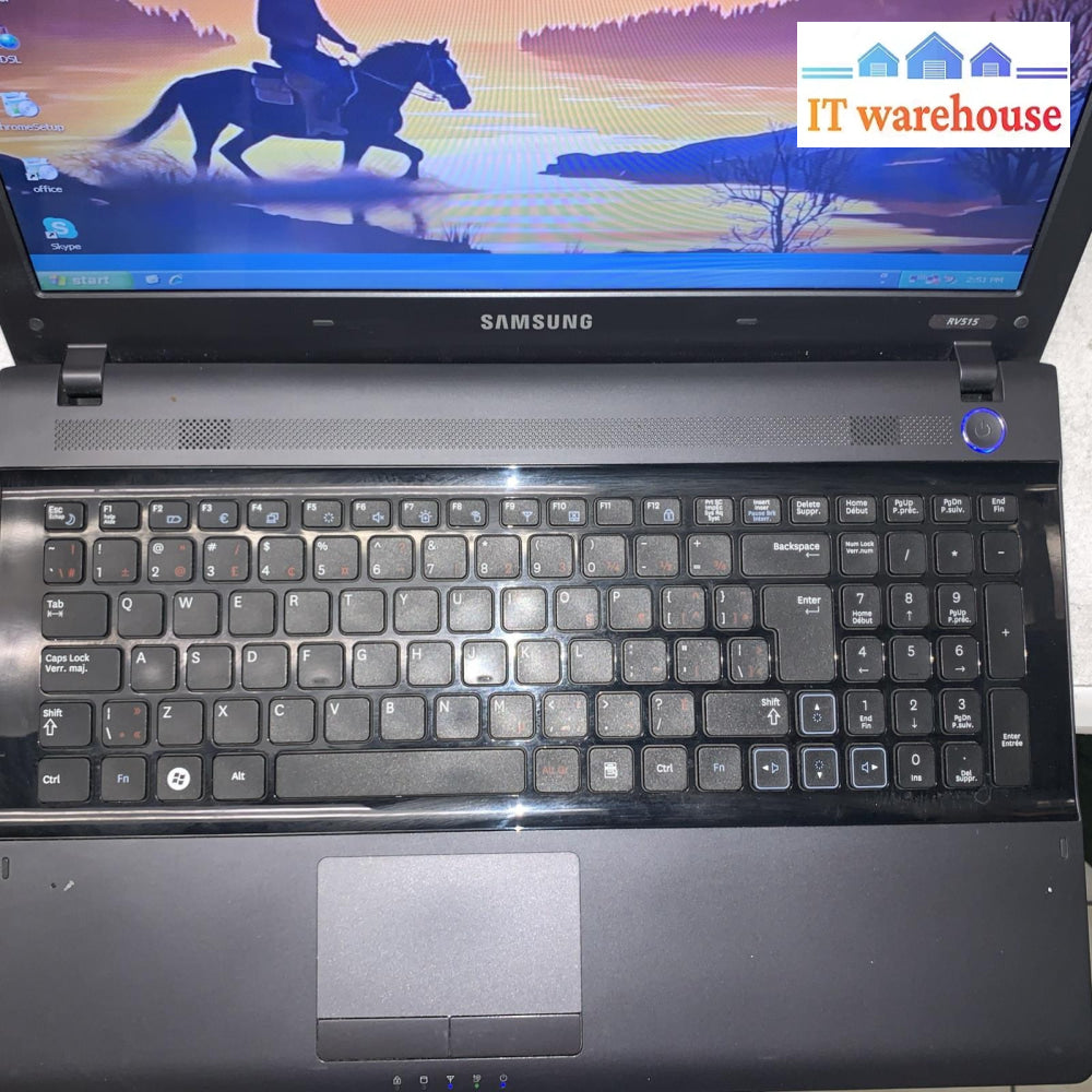 Samsung RV515 Laptop NP-RV515L 15.6 AMD E-350 4GB 500GB Windows XP Pro SP3