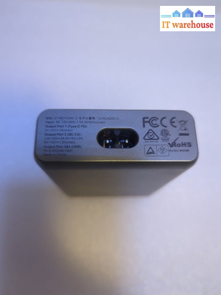 - Satechi Tx-Mu520C-O 60W Pd Travel Charger Adapter With 1 Type-C Pd/1X Qc 3.0