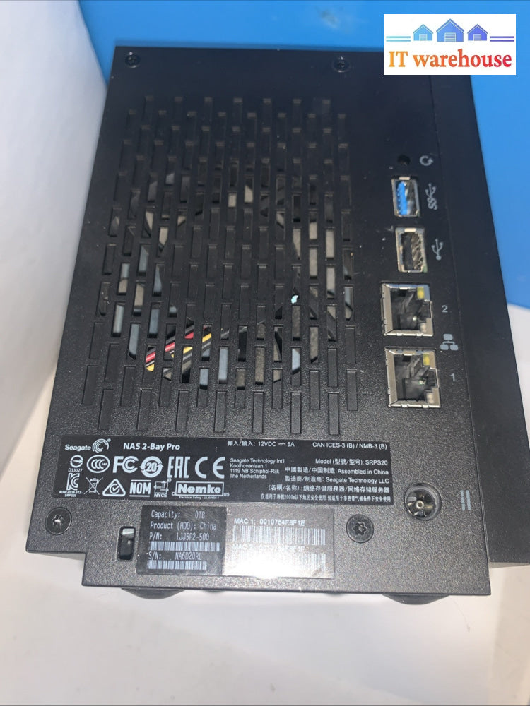 Seagate NAS 2-BAY Pro SATA NAS (not boot)