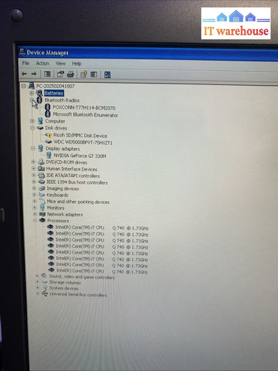 Sony Vaio PCG-81114l 16.5’’ i7-Q740 4GB 500GB Windows XP Blu-ray drive GT-330M