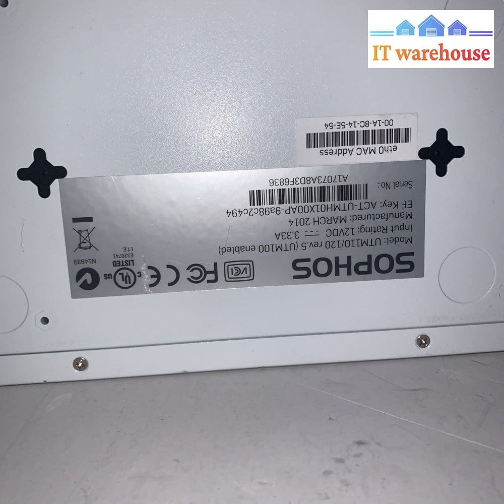 Sophos UTM 110/120 Rev.5 Network Firewall