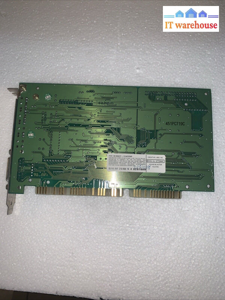 Sound Blaster 16 CT2940 Vintage ISA DOS WIN Retro Gaming Card 1995