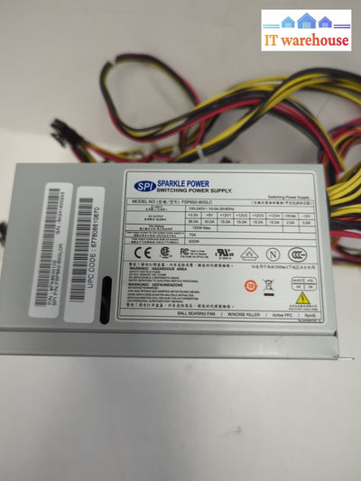 SPI SPARKLE POWER FSP FSP650-80GLC 650W Power Supply (6 + 8 PCI-E 4 + 8 CPU)TESTED-