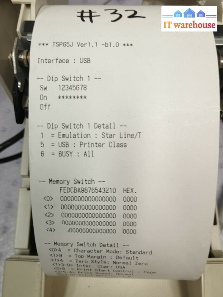 - Star Micronics TSP650 Point of Sale Thermal Printer USB W/AC(NO AUTOCUT)