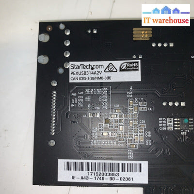 Startech.com Pexusb314A2V2 4-Port Usb Pcie Card - 10Gbps 3.1/3.2 Gen 2