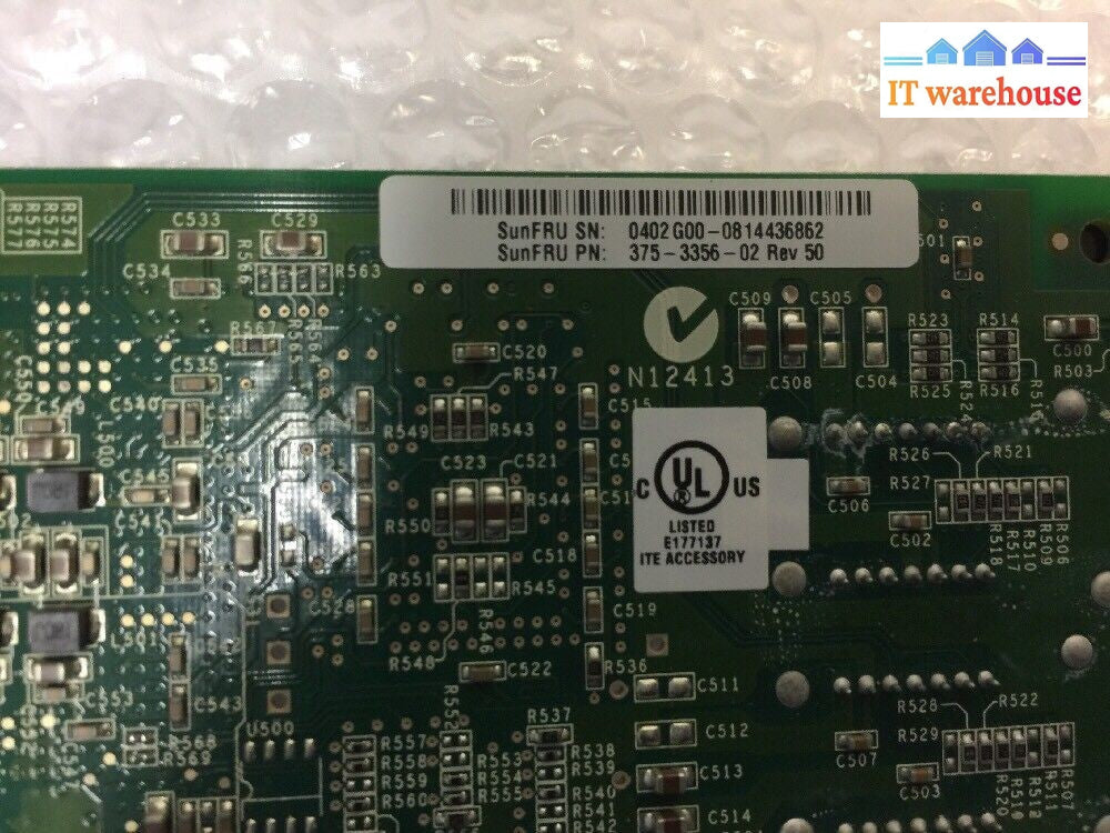 - Sun Qlogic 375-3356-02 Rev 51 PCI-E Dual Port FC Host Adapter