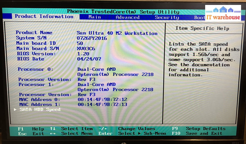 ~ Sun Ultra 40 M2 Workstation Amd Opteron 2218 /32Gb Ram/ Coax / Optical *Tested