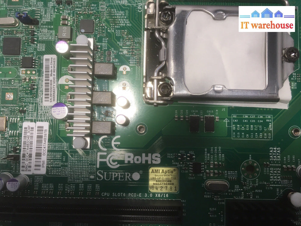 + SuperMicro X10SLM+-F Motherboard - LGA1150 C224 DDR3 PCIE3.0 SATA3 uATX