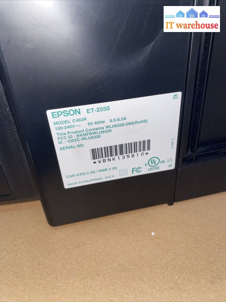 Supertank~ Epson EcoTank ET-2550 Wireless Color All-in-One Printer Scanner + ink