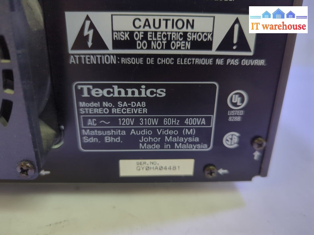 Technics Sa-Da8 Digital A/V Control Stereo Receiver Tested -