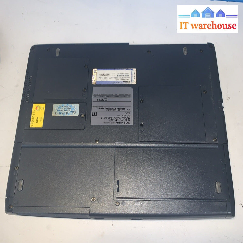 Toshiba Satellite 1800 laptop Celeron 100 512MB 20GB Windows XP Pro SP3