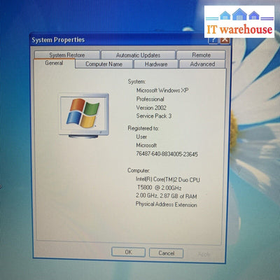 Toshiba Satellite L300D-04P 15.4” T5800 2GB RAM 160GB HDD Windows XP SP3