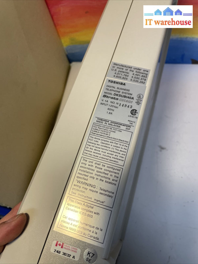 Toshiba Strata Dk40I Central Control Unit Dksubi40A
