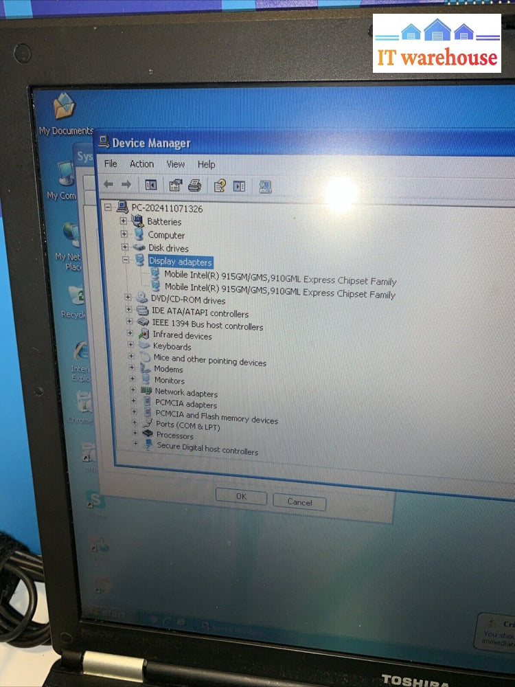 Toshiba TECRA A3 Laptop with Windows XP SP3
