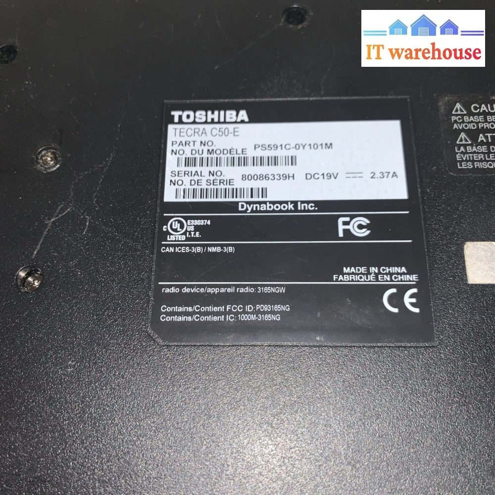 Toshiba Tecra C50-E i3-8130U 16GB RAM 1000GB HDD WINDOWS 11 (READ)