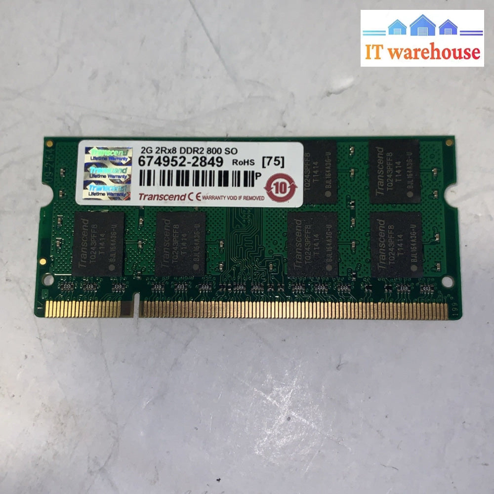 Transcend 2GB 2RX8 DDR2 800 PC6400 800MHZ laptop memory
