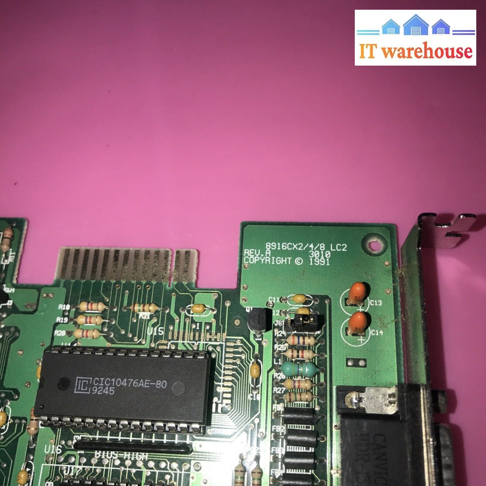 Trident 8916Cx2/4/8 Lc2 3010 Tvga8900C Chip Vga Isa Graphic Card 1Mb Retro