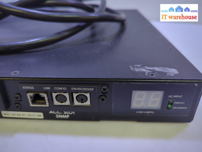 - Tripp-Lite Pdumh20Atnet 120V 16A 16 Outlet Rackmount Power Distributor