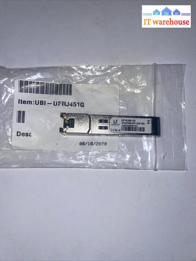 Ubiquiti Uf-Rj45-1G U Fiber Sfp Transceiver Module Rj45 Copper Ethernet To
