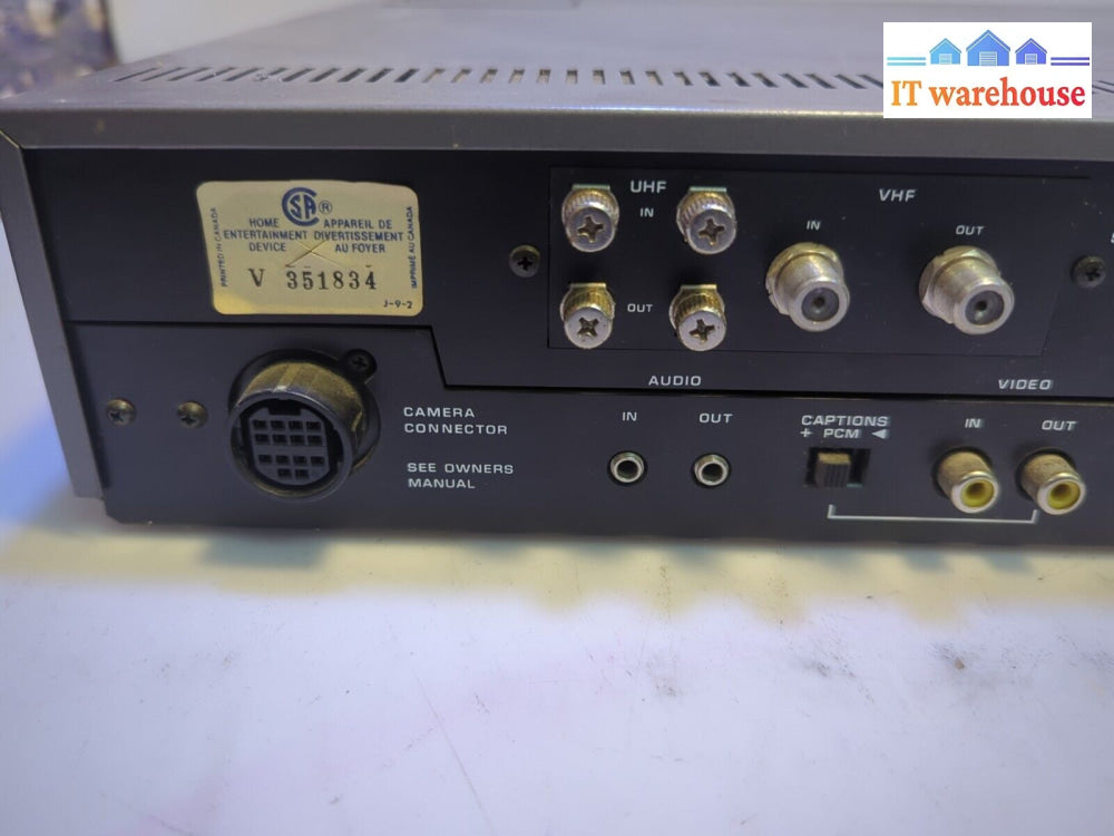 Untested ~ Zenith Vr9775Pt Video Cassette Recorder Director (No Remote)-