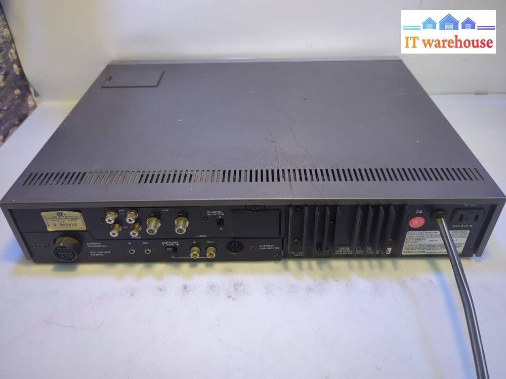 Untested ~ Zenith Vr9775Pt Video Cassette Recorder Director (No Remote)-