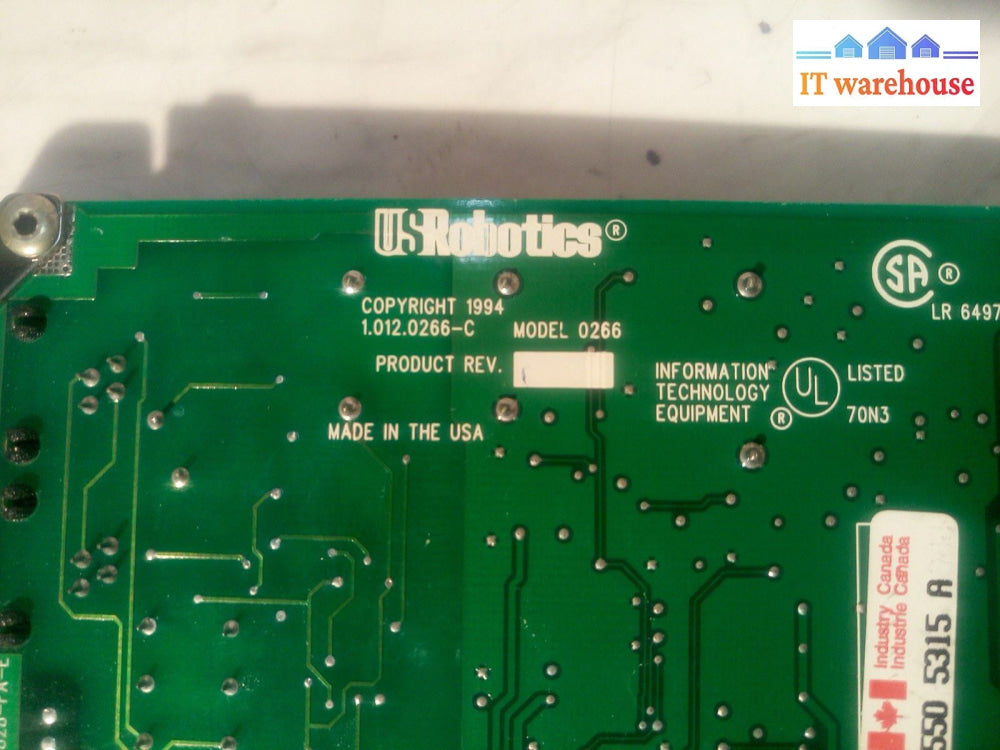 - Us Robotics 14.4K Int Faxmodem Model 0266-C @@@