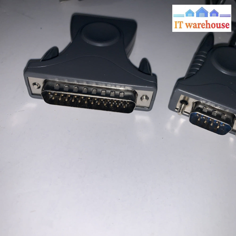 USB 2.0 to 9 & 25 pin Serial RS232 Cable DB9/DB25 Data Cable Adapter Converter