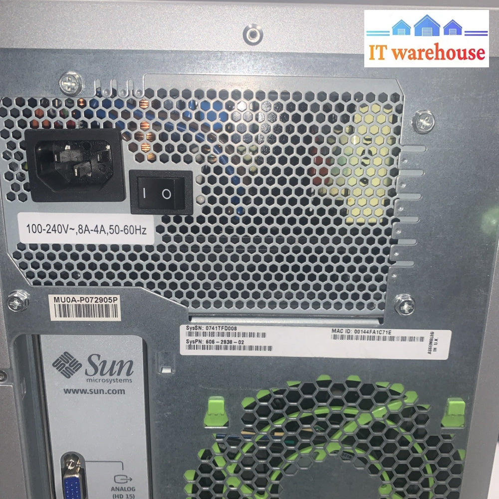 Very Nice ~ SUN Ultra 20 M2 Duo core AMD Opt 1210 windows XP
