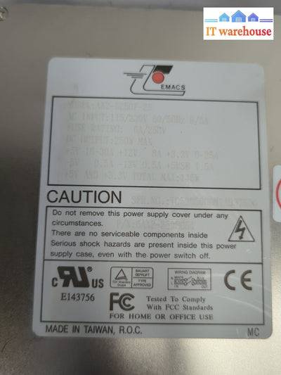 Vintage 4 PIN Pentium 250W ATX Power Supply AX2-5250F-2S