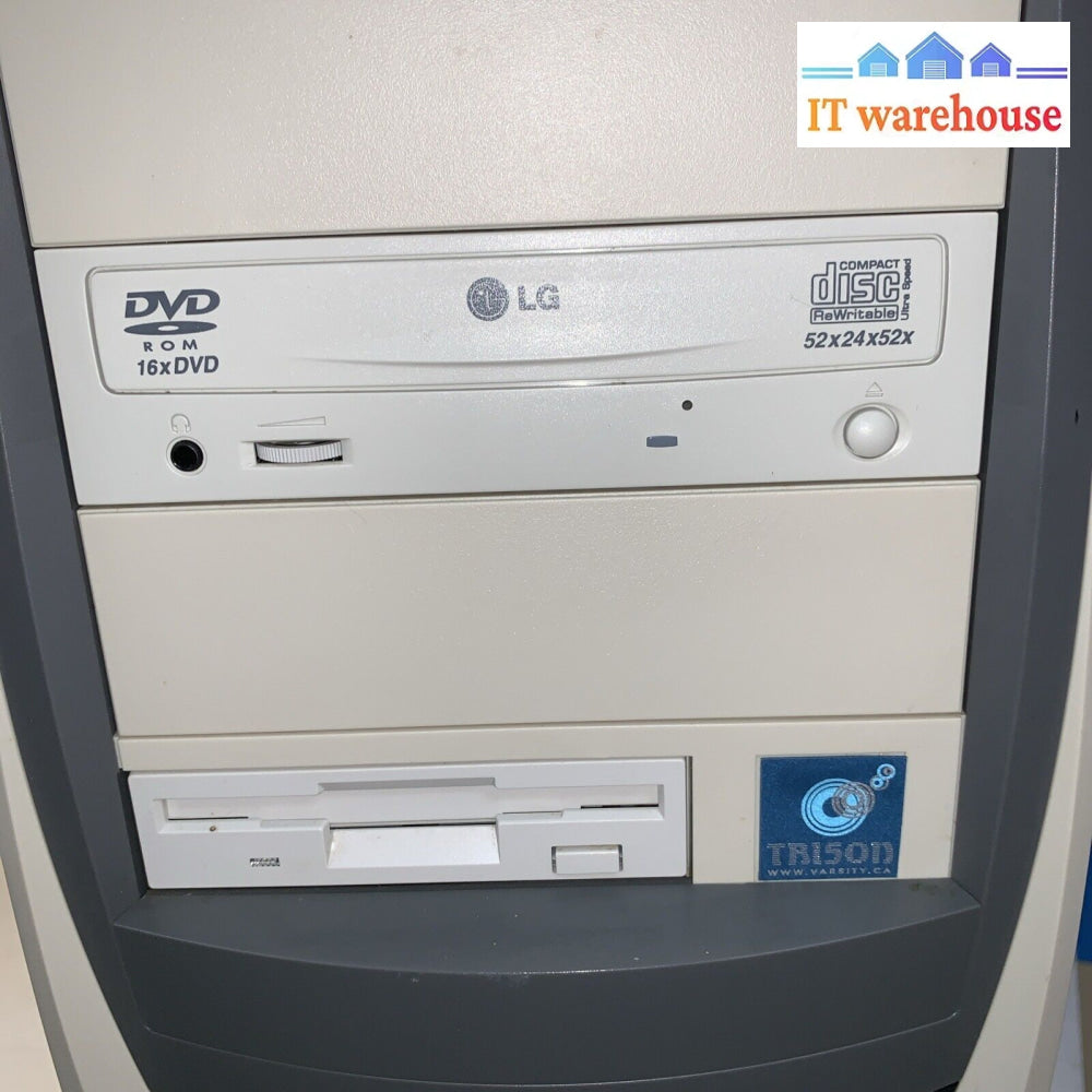 Vintage ~ Varsity Desktop PC Case With DVD-ROM + Floppy Disk Drive