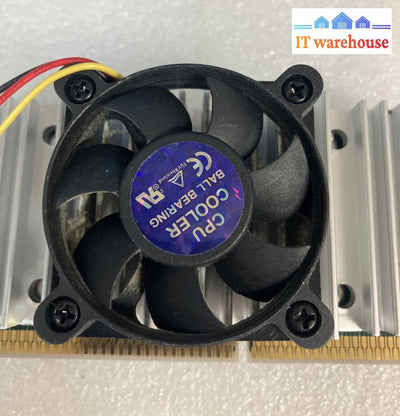 Vintage Intel Celeron 433Mhz 128Kb Cpu Processor Sl3Bc With Heatsink & Fan ~