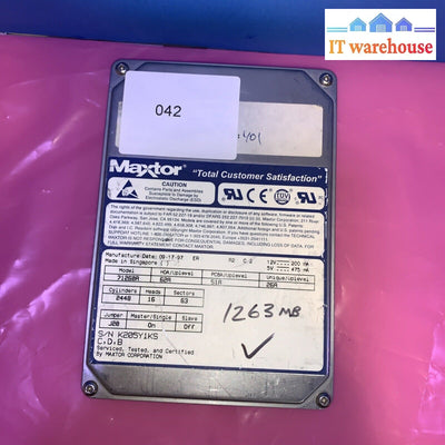 Vintage Maxtor 71260A 1Gb 4500Rpm 64Kb Cache 3.5’ Ide Hard Disk Drive Hdd
