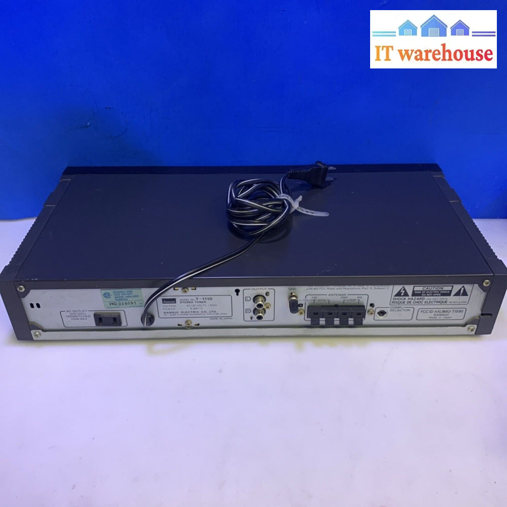 VINTAGE SANSUI QUARTZ PLL SYNTHESIZER TUNER T-1110