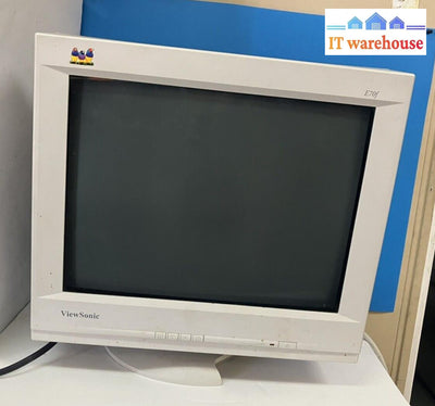 Vintage Viewsonic E70F 17’ Crt Retro Gaming Monitor Vcdts21683 With Vga & Cord ~