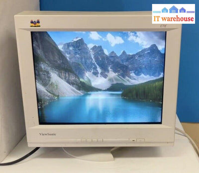 Vintage Viewsonic E70F 17’ Crt Retro Gaming Monitor Vcdts21683 With Vga & Cord ~