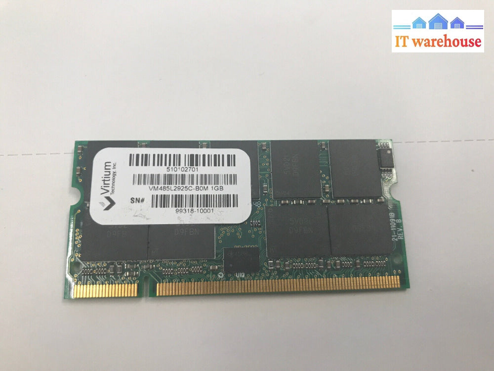 Virtium 1GB 2RX8 DDR PC-2700 333Mhz 200PIN SoDimm ECC Memory DUAL RANK 64X8