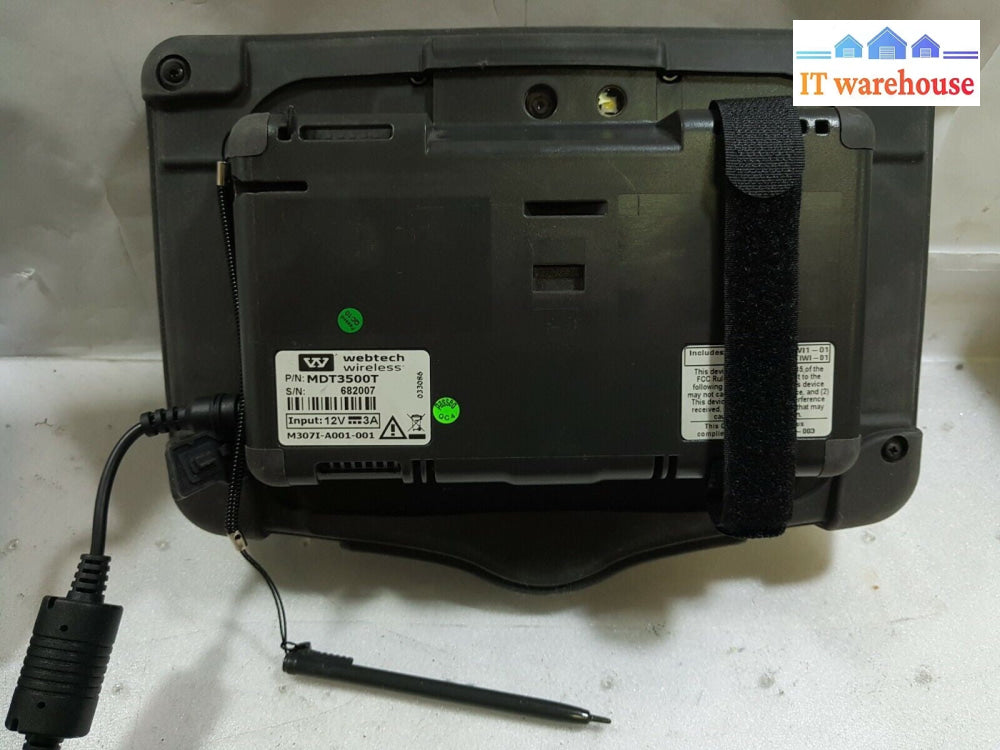 - WEBTECH WIRELESS TOUCHSCREEN TABLET WDT3500 WDT3500T WITH AC ADAPTER