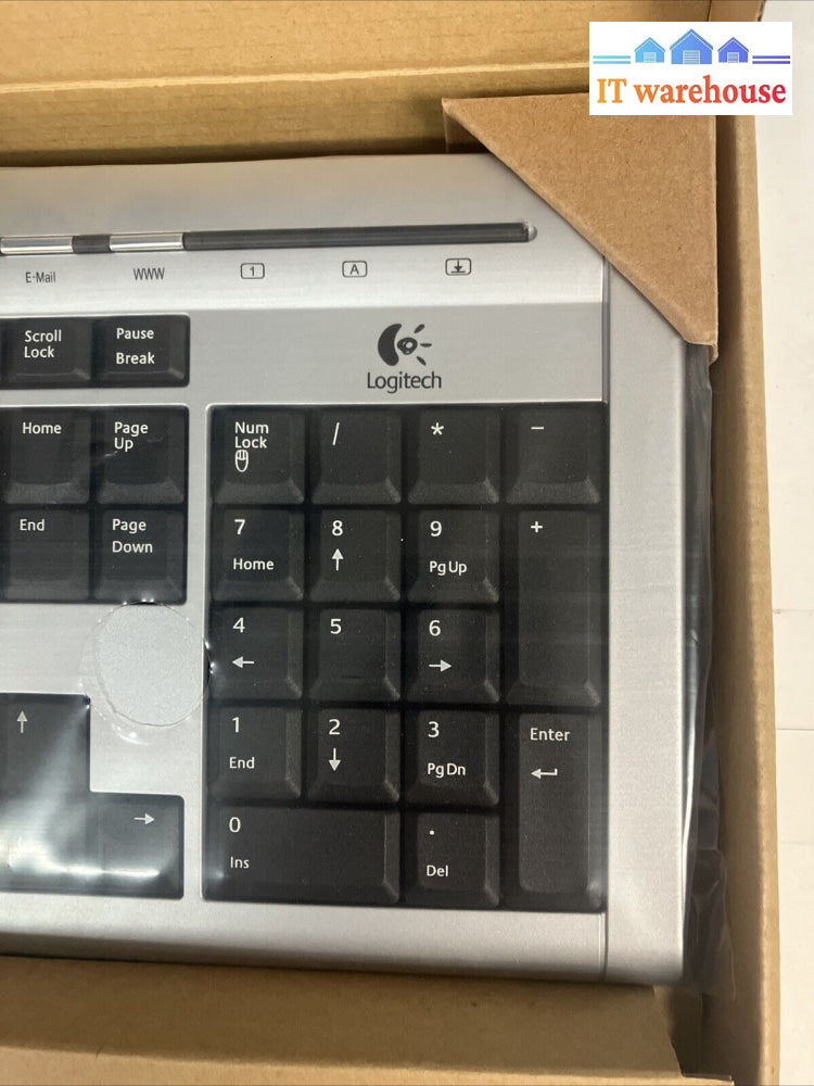 (New) Logitech Y-Sx49 Ultraflat Ps/2 Standard Keyboard P/N: 867327-0403 ~