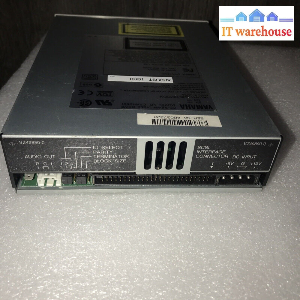 Yamaha 4-2-6 Crw-4260T Cd-Rewritable Scsi 50-Pin Cdrom Drive W/ Block Size 512