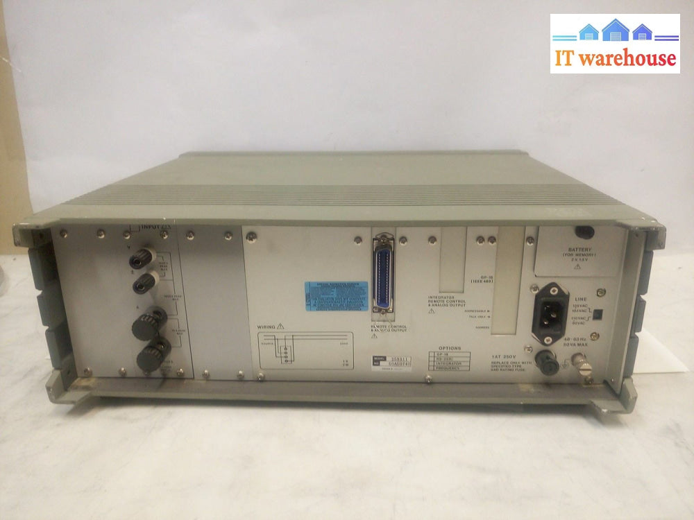 - YOKOGAWA 2533 DIGITAL POWER METER SINGLE-PHASE MODEL 253311