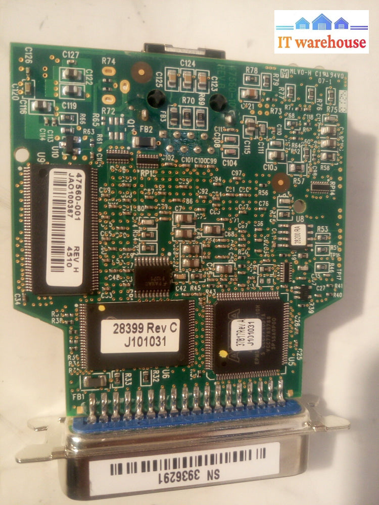 - Zebra 47560-001 Rev H 28399 Ethernet Board Print Server Adapter Card