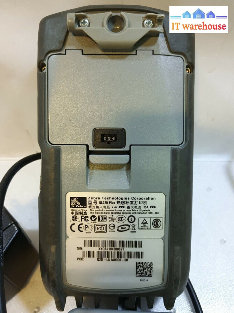 - Zebra QL220 Plus Portable Network Mobile Thermal Printer W/ Battery &Charger