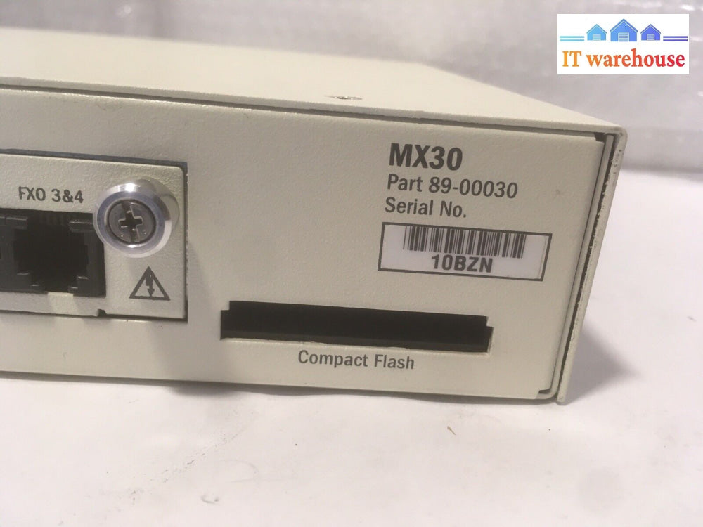 + Zultys Enterprise Media Exchange Mx30 Pn 89-00030 11C41 004321 W/ Ac