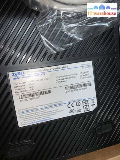 ZyXEL Modem VSG1432-B101 802.11n Wireless VDSL2 4-port Gateway