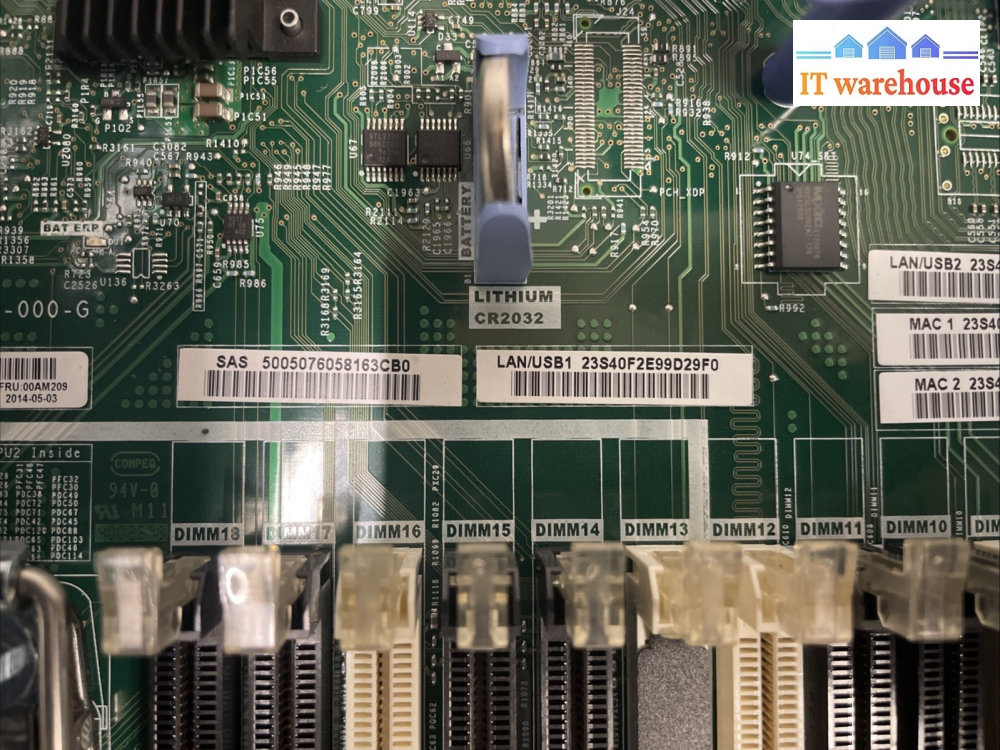 00AM209 - IBM System x3650M4 System Board with CPU  E5-2630V2 SR1AM +